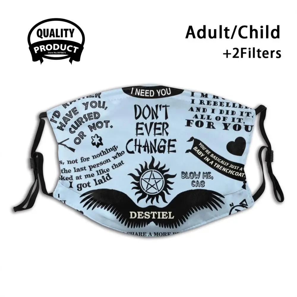 Destiel Love Anti Dust With Filter For Men Women Washable Black Masks Destiel Castiel Shipper Ship Squirrel Family Business
Destiel Love Anti Dust With Filter For Men Women Washable Black Masks Destiel Castiel Shipper Ship Squirrel Family Business