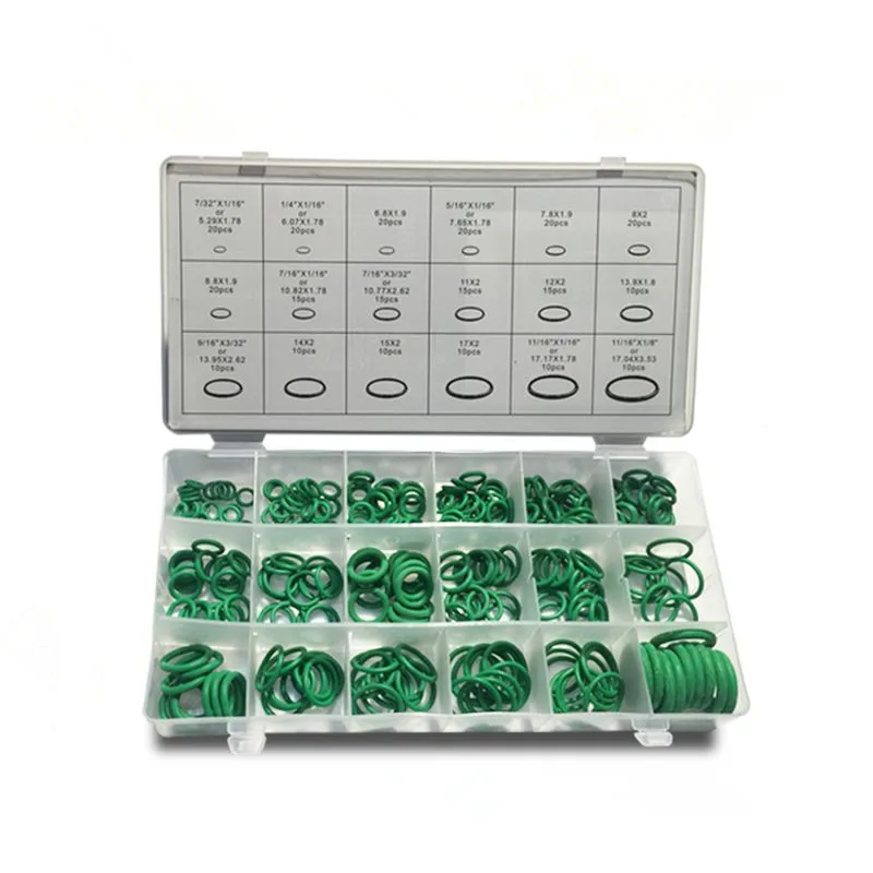 

270 Pcs/set Rubber Seals Watertightness Green O-Ring Assortment Gasket Washer 18 Different Size Gaskets With orings Kit