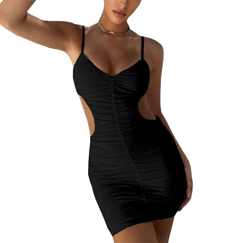 YRRETY Spaghetti Strap Summe Dress Office Lady Sleeveless Casual Mini Hollow Out Solid Color Backless Nightclub Bodycon Party
YRRETY Spaghetti Strap Summe Dress Office Lady Sleeveless Casual Mini Hollow Out Solid Color Backless Nightclub Bodycon Party
