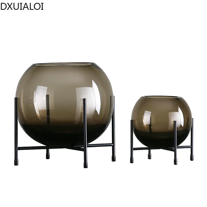 Modern simplicity Spherical Glass Vase Home Decor Living Room Desktop Flower Vase Bedroom Model Decoration Household Fruit Plate
Modern simplicity Spherical Glass Vase Home Decor Living Room Desktop Flower Vase Bedroom Model Decoration Household Fruit Plate