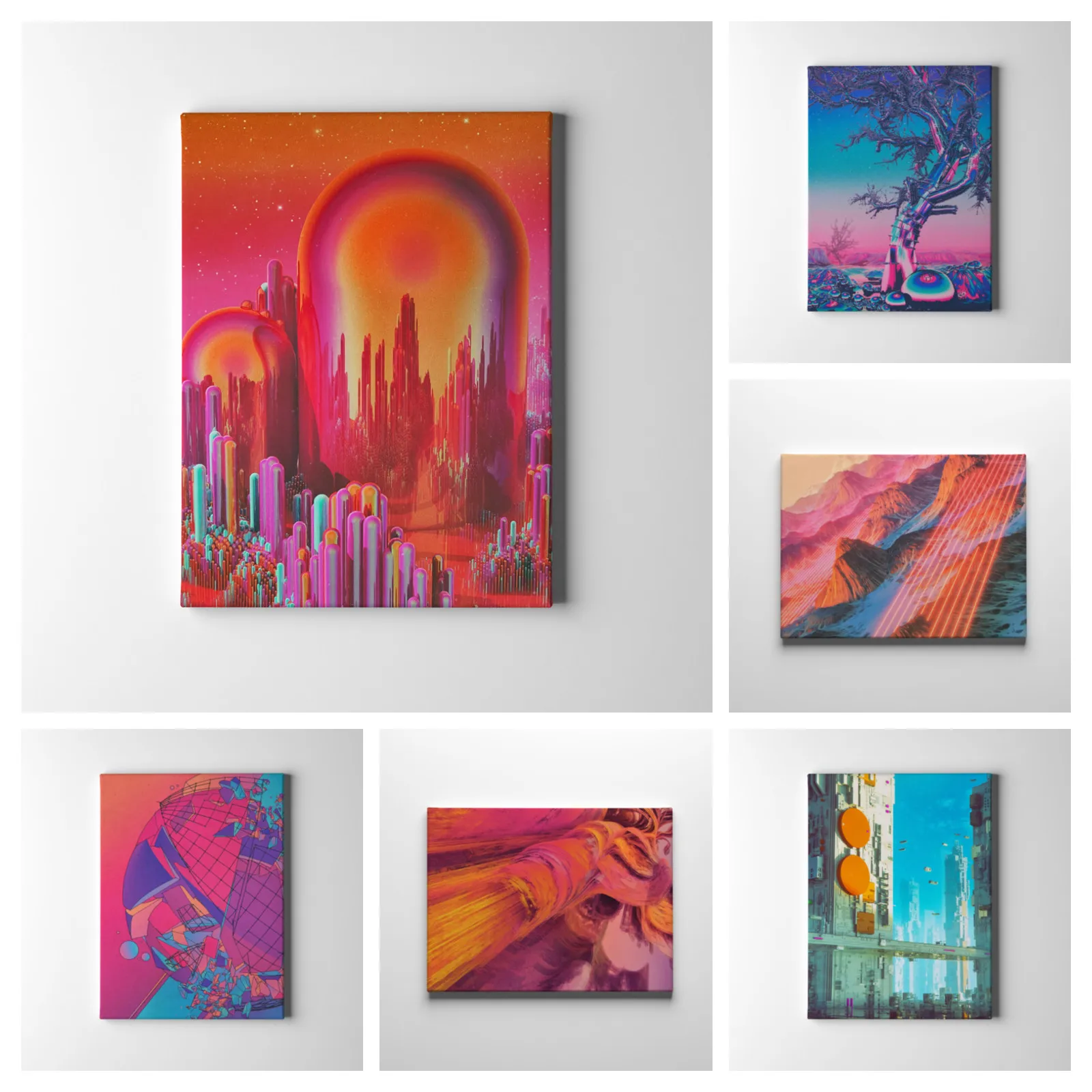 Colorful Abstract Trippy Printed Canvas Wood Framed Wall Art Hanging Decor Poster
Colorful Abstract Trippy Printed Canvas Wood Framed Wall Art Hanging Decor Poster