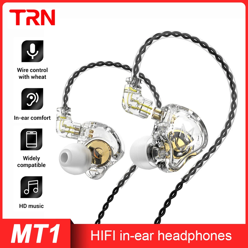 TRN MT1 Hi-FI In-Ear Earphone Drive Bass Metal Monitor Running Sports Running Earphone Noise Cancelling Headsets
TRN MT1 Hi-FI In-Ear Earphone Drive Bass Metal Monitor Running Sports Running Earphone Noise Cancelling Headsets