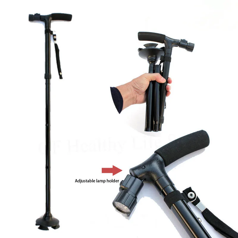 Folding LED Light Walking Stick Old People Cane With Light Magic Cane 4 Head Pivoting Trusty Base Lamp Crutches For Elderly
Folding LED Light Walking Stick Old People Cane With Light Magic Cane 4 Head Pivoting Trusty Base Lamp Crutches For Elderly