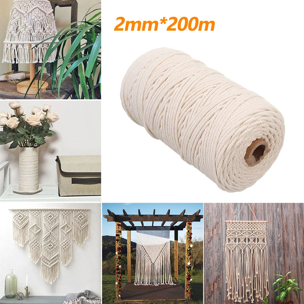 DIY Hand-woven Cotton Thread Cotton Rope Hand Knitting Threads 2mm x 200m Macrame Cotton Yarn Soft Touch Biodegradable Cord Set
DIY Hand-woven Cotton Thread Cotton Rope Hand Knitting Threads 2mm x 200m Macrame Cotton Yarn Soft Touch Biodegradable Cord Set