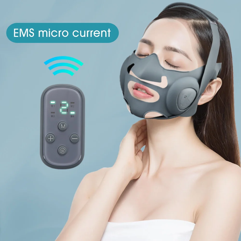 Electric Face-lifting Device Chin V-shaped Lift Belt Face Slimming Cheek Massager V-Line Lift Up Bandage EMS Therapy Device 
Electric Face-lifting Device Chin V-shaped Lift Belt Face Slimming Cheek Massager V-Line Lift Up Bandage EMS Therapy Device