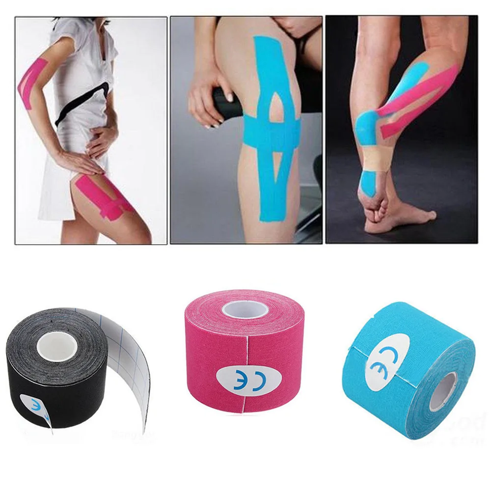 

kinesiology tape kinesio tape grip tape Athletic Recovery Elastic Kneepad Muscle Pain Relief Knee Pads Support Bandage Fitness