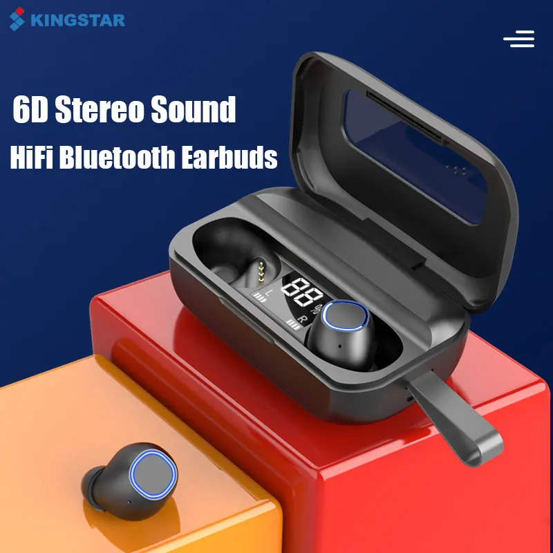 TWS-стереонаушники KINGSTAR с поддержкой Bluetooth 5,0 и зарядным футляром на 2600 мА · ч
TWS-стереонаушники KINGSTAR с поддержкой Bluetooth 5,0 и зарядным футляром на 2600 мА · ч