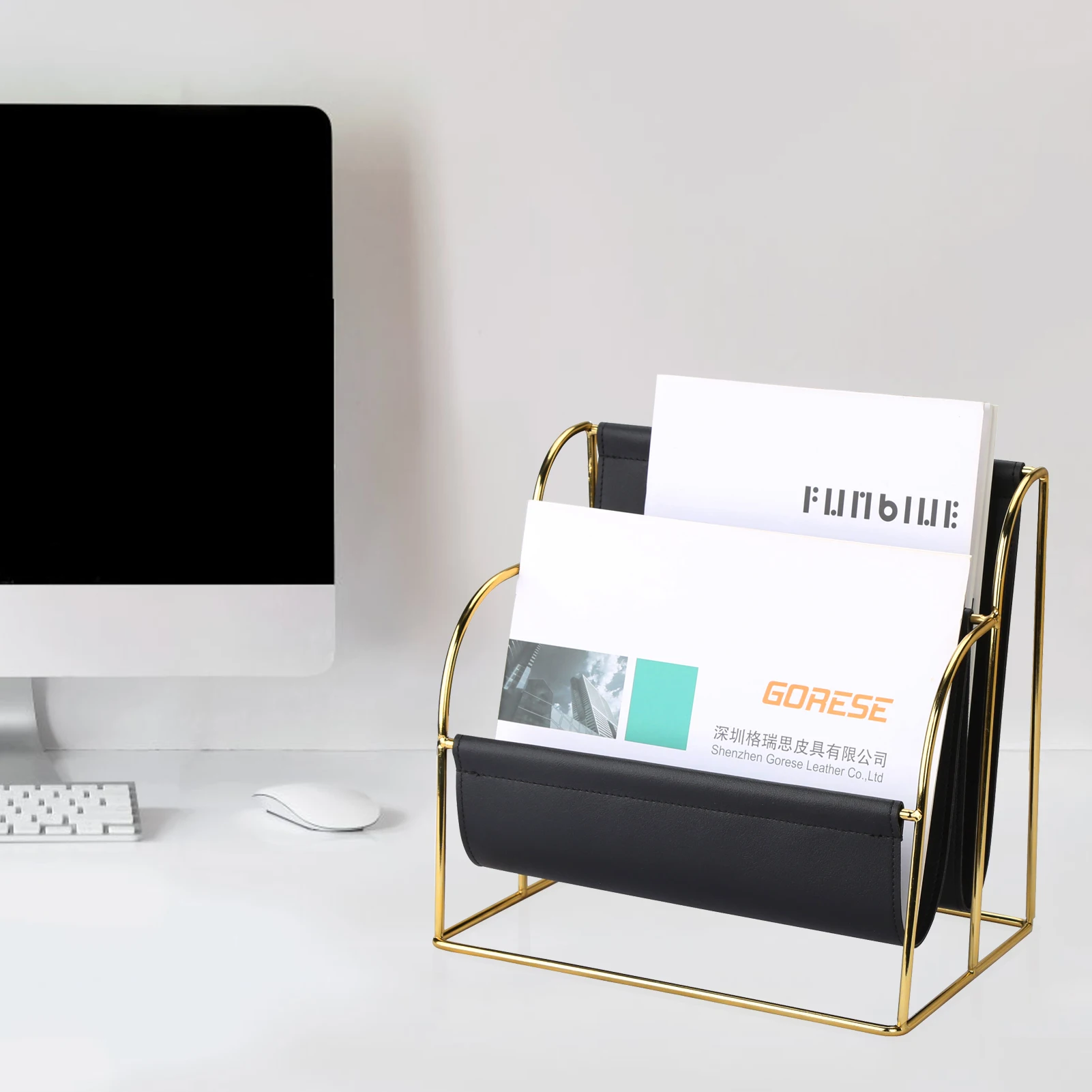 Home Interior Decorations Office Furniture Metal Shelf Magazine Display Rack, PU Leather Floor Newspaper Racks 
Home Interior Decorations Office Furniture Metal Shelf Magazine Display Rack, PU Leather Floor Newspaper Racks