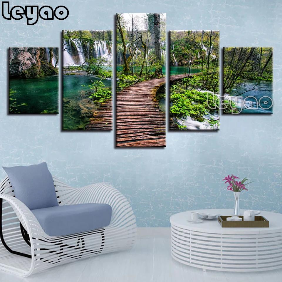 diy diamond painting Natural Scenery 5 pcs Waterfall Green Tree And Woods Bridge Full square Diamond Embroidery Rhinestone Decor
diy diamond painting Natural Scenery 5 pcs Waterfall Green Tree And Woods Bridge Full square Diamond Embroidery Rhinestone Decor