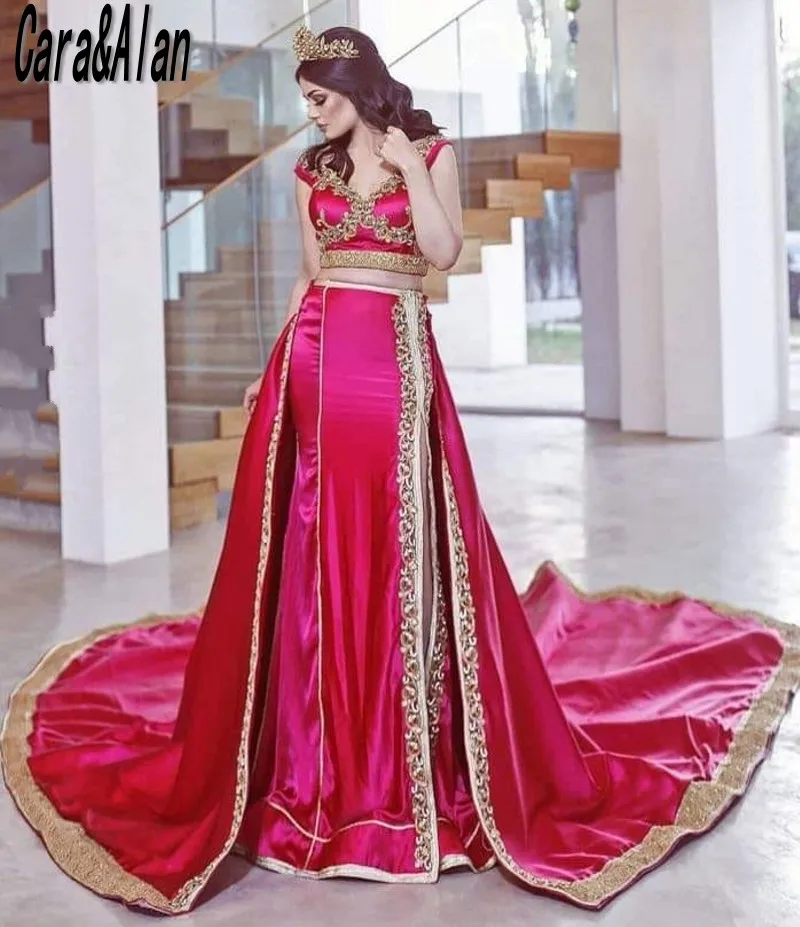 Sexy Hot Pink Evening Dresses with Detachable Train Lace Applique Mermiad Arabic Split Prom Dress for Women Party robe de soirée
Sexy Hot Pink Evening Dresses with Detachable Train Lace Applique Mermiad Arabic Split Prom Dress for Women Party robe de soirée