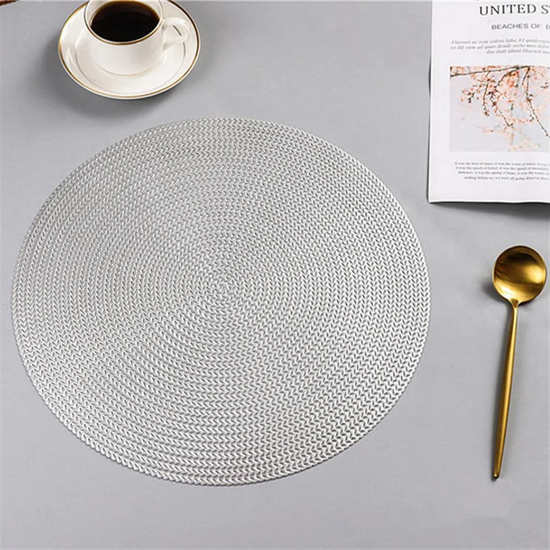 1PC Round PVCPlacemats Dining Table Insulation Mats Non-Slip Tableware Bowl Pads Drink Cup Coasters Kitchen Table Mat Steak Mat
1PC Round PVCPlacemats Dining Table Insulation Mats Non-Slip Tableware Bowl Pads Drink Cup Coasters Kitchen Table Mat Steak Mat