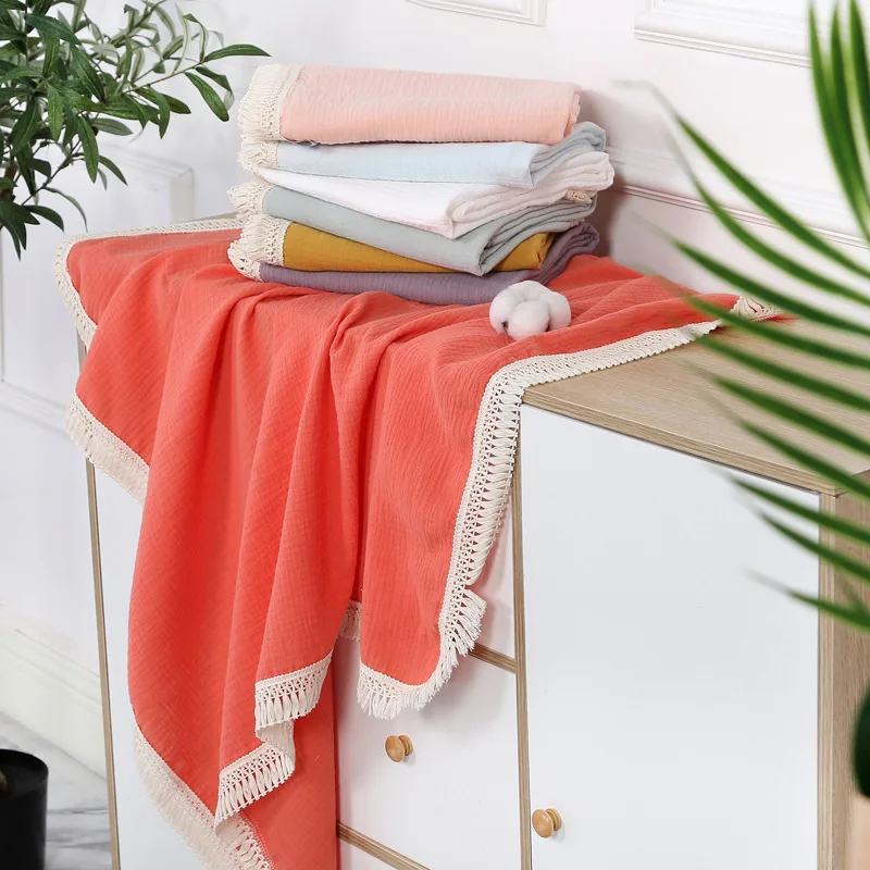Newborn baby cotton muslin tassel blanket baby soft quilt children swaddle blanket baby accessories newborn
Newborn baby cotton muslin tassel blanket baby soft quilt children swaddle blanket baby accessories newborn
