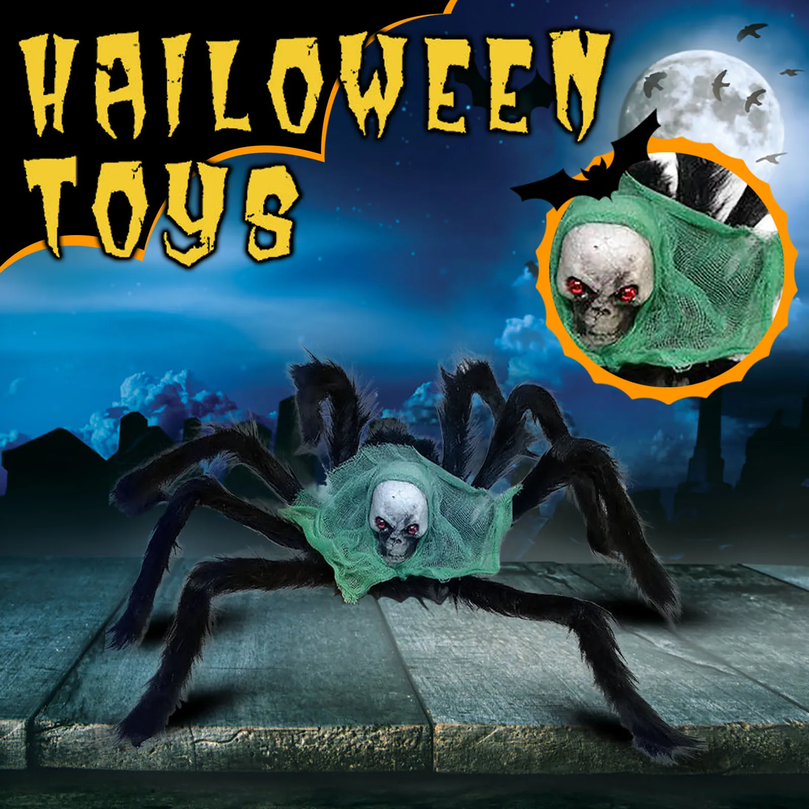 Halloween Spider Decorative Props Halloween Simulation Plush Spider Decorative Simulation plush spider Halloween decoration
Halloween Spider Decorative Props Halloween Simulation Plush Spider Decorative Simulation plush spider Halloween decoration