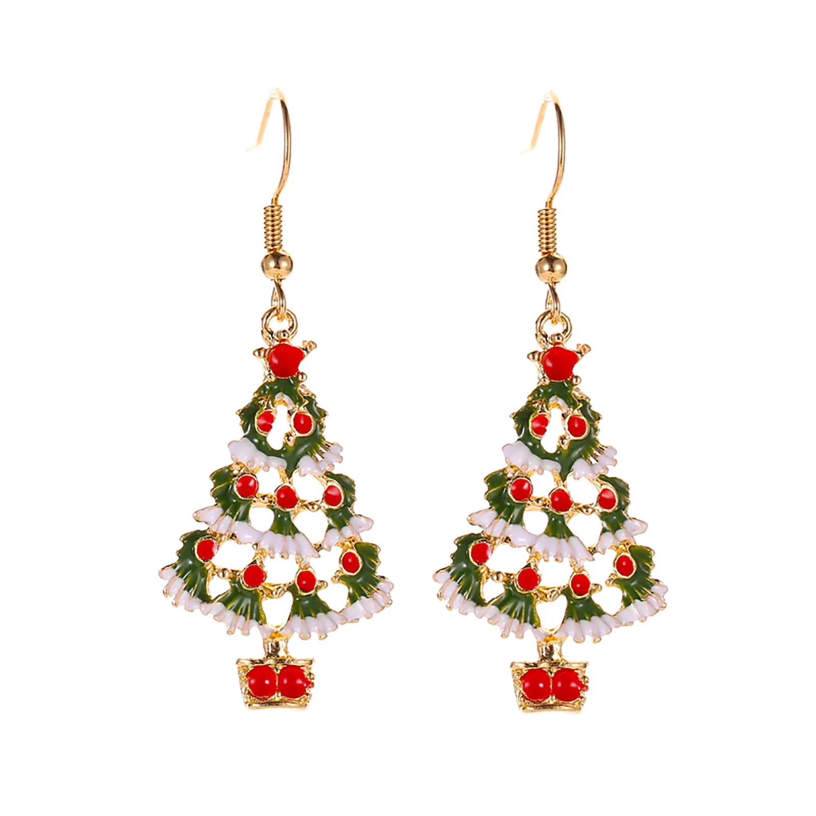Women Christmas Tree Dangle Earing Colorful Cartoon Cute Special Gold Jewelry Drop Earrings
Women Christmas Tree Dangle Earing Colorful Cartoon Cute Special Gold Jewelry Drop Earrings