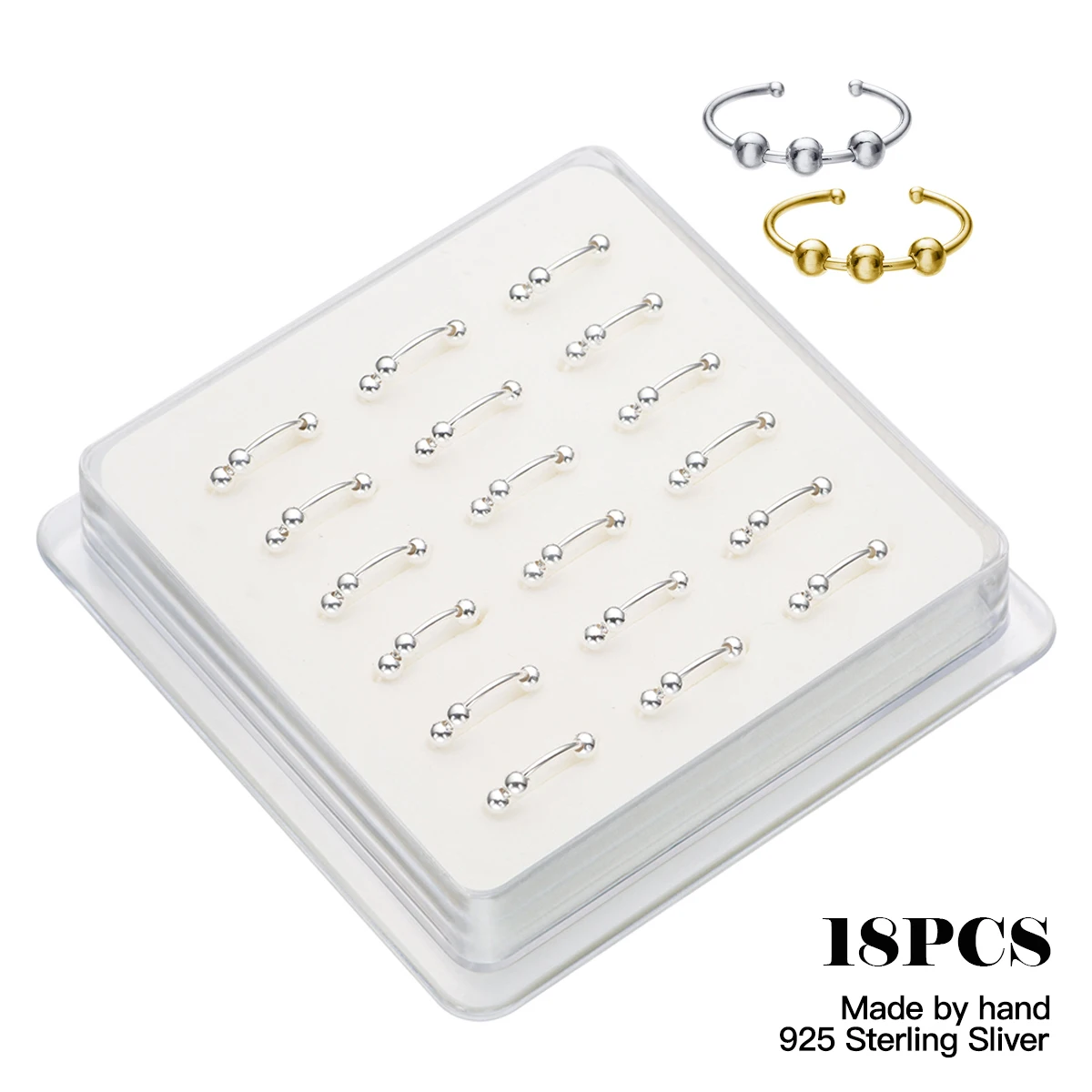 18Pcs/Pack Trendy Gold Silver Three Ball Nose Ring Nose Hoop Piercing Body Jewelry Piercing Nez Aro Nariz
18Pcs/Pack Trendy Gold Silver Three Ball Nose Ring Nose Hoop Piercing Body Jewelry Piercing Nez Aro Nariz