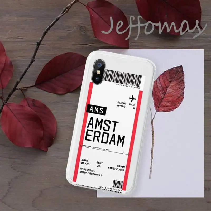 Fashion air tickets Phone Case Transparent for iPhone 11 12 mini pro XS MAX 8 7 6 6S Plus X 5S SE 2020 XR
Fashion air tickets Phone Case Transparent for iPhone 11 12 mini pro XS MAX 8 7 6 6S Plus X 5S SE 2020 XR