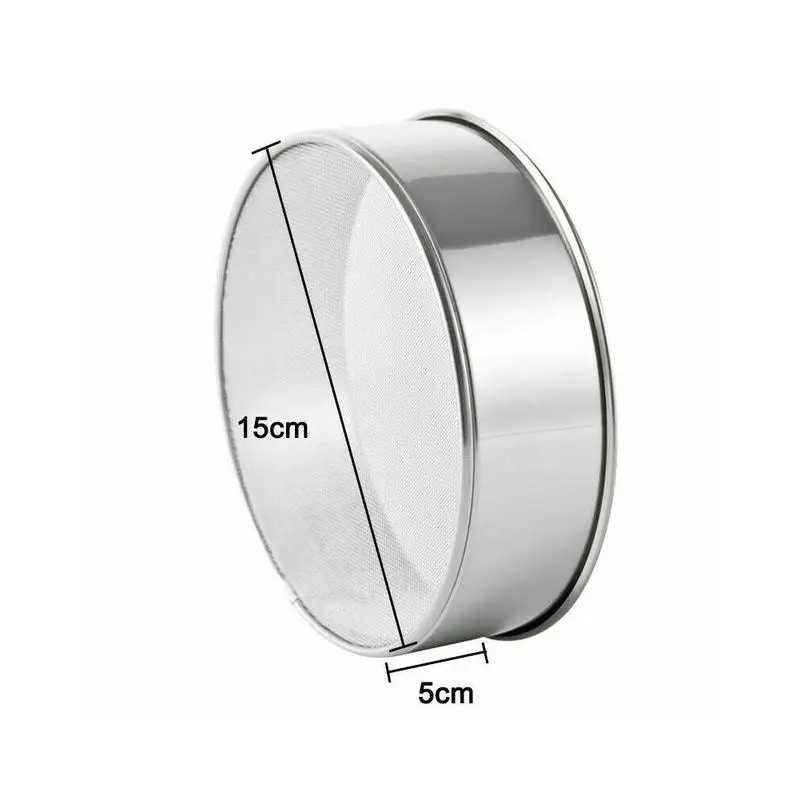 Steel Powdered Sugar Sieve Fine Sieve For Flour Sieve Hand-held Tool Sieve Powdered Material Medicinal X7F0 
Steel Powdered Sugar Sieve Fine Sieve For Flour Sieve Hand-held Tool Sieve Powdered Material Medicinal X7F0