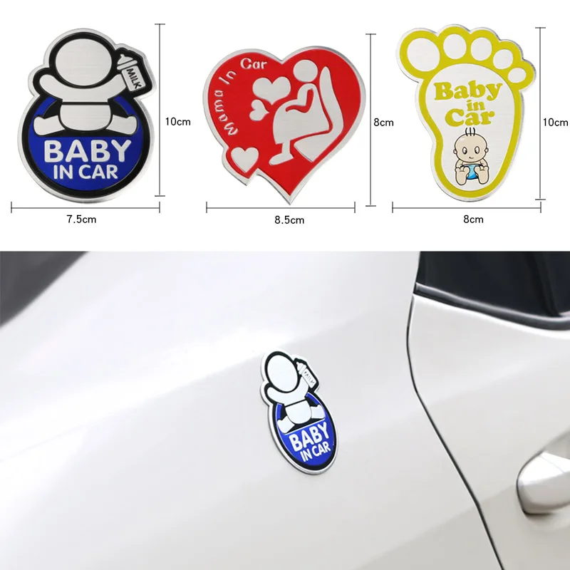Car styling metal aluminum alloy car sticker baby in car pacifier fun baby pregnant woman warning sticker Decoration accessories
Car styling metal aluminum alloy car sticker baby in car pacifier fun baby pregnant woman warning sticker Decoration accessories