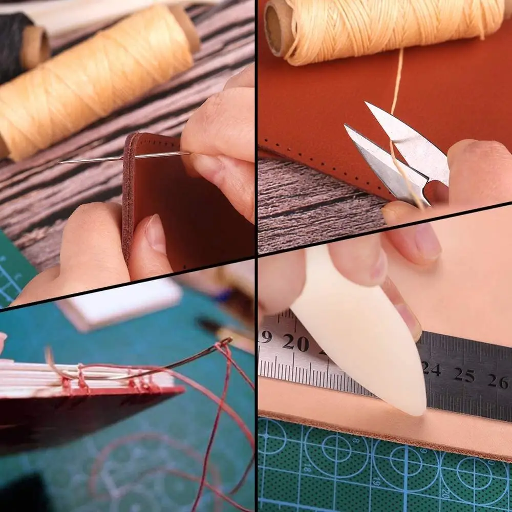 LMDZ 22 PCS Leather Sewing Tools, Leather Working Supplies with Folder Paper Creaser, Large-Eye Stitching Needles and Waxed
LMDZ 22 PCS Leather Sewing Tools, Leather Working Supplies with Folder Paper Creaser, Large-Eye Stitching Needles and Waxed