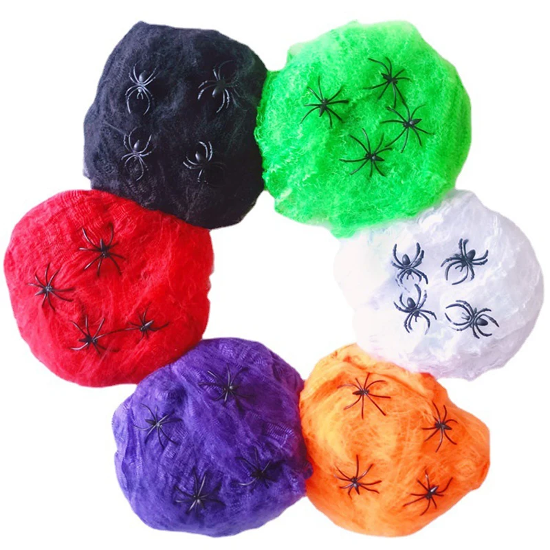 Artificial Spider Web Halloween Decoration Scary Party Scene Props White Stretchy Cobweb Horror House Home Decora Supplies 
Artificial Spider Web Halloween Decoration Scary Party Scene Props White Stretchy Cobweb Horror House Home Decora Supplies