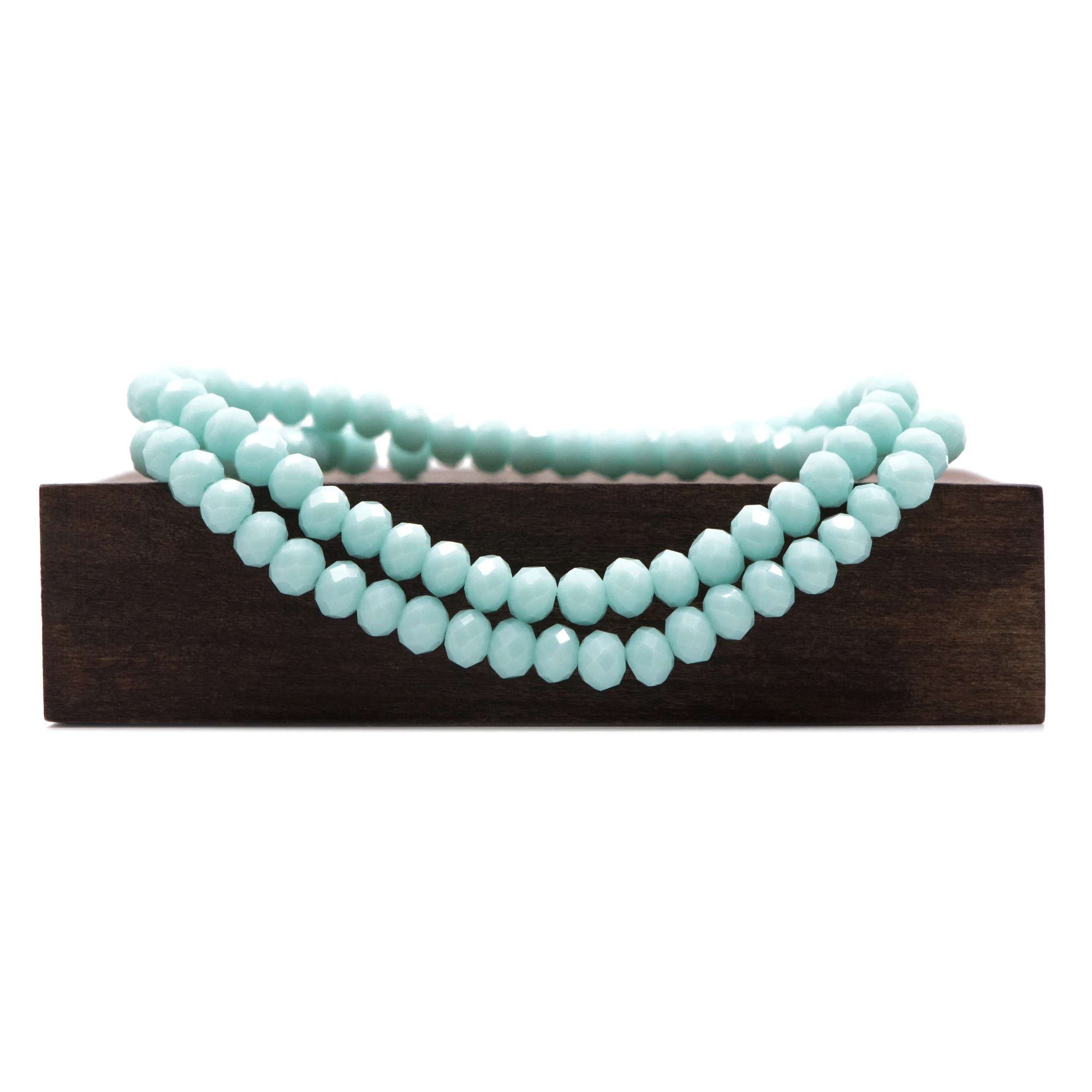 Rondelle Crystal Glass Faceted beads 4x6mm Opaque Turquoise -(BZ06-97) / 95pcs 
Rondelle Crystal Glass Faceted beads 4x6mm Opaque Turquoise -(BZ06-97) / 95pcs