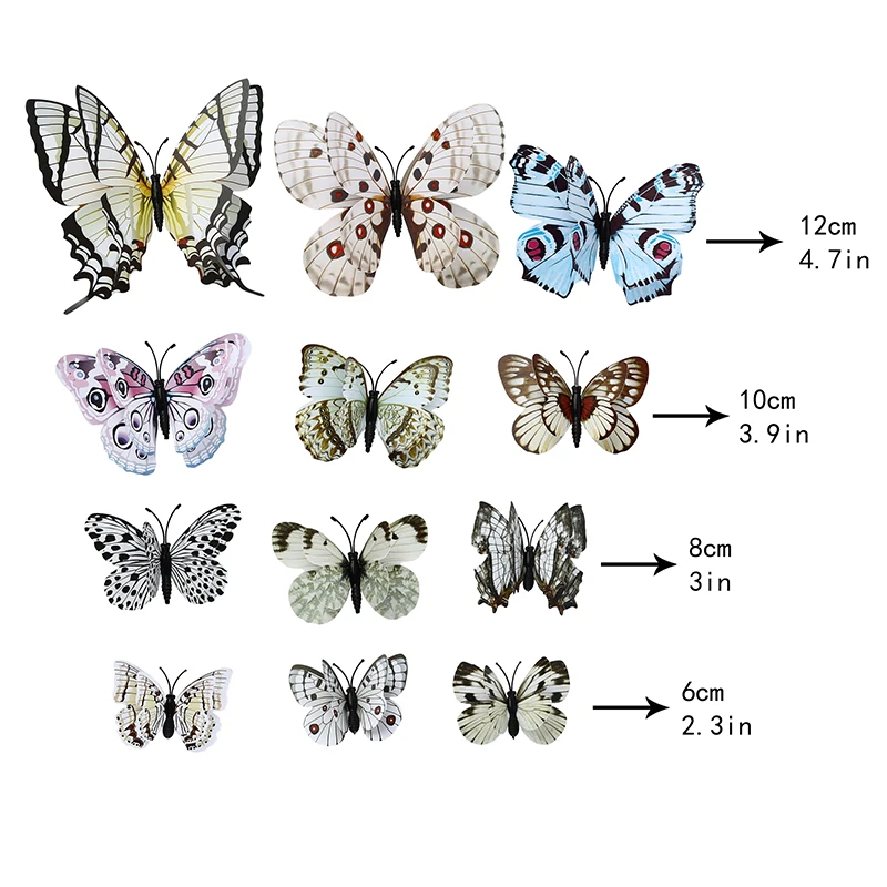 3D simulation stickers 12pcs Double wing butterfly PVC wall sticker decoration Festive party wedding decorations
3D simulation stickers 12pcs Double wing butterfly PVC wall sticker decoration Festive party wedding decorations