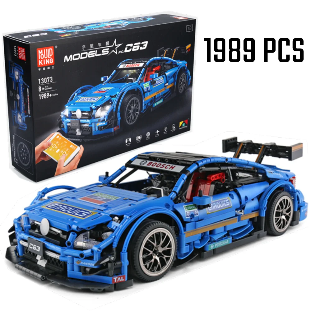 MOULD KING Blue Sport Racing Car Set Building Blocks Battery Motor 13073 MOC-6687 Bricks App Control Kids Toys Birthday Gifts
MOULD KING Blue Sport Racing Car Set Building Blocks Battery Motor 13073 MOC-6687 Bricks App Control Kids Toys Birthday Gifts