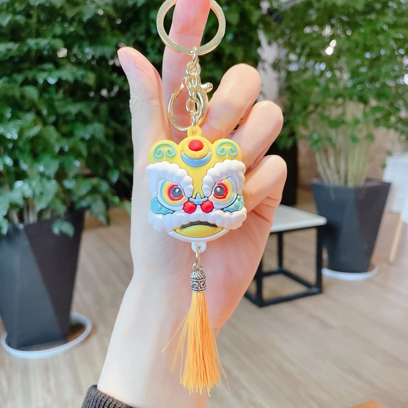 New Chinese Wind Festival Lion Dance Key Chain Lucky Lions Keychain Silicone Bag Tassel Pendant Girl Boy Friends Keyring Gifts
New Chinese Wind Festival Lion Dance Key Chain Lucky Lions Keychain Silicone Bag Tassel Pendant Girl Boy Friends Keyring Gifts