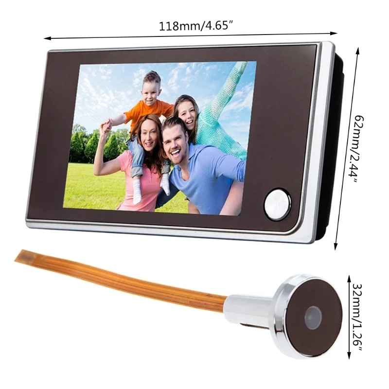 3.5'' Digital Doorbell LCD 120 Degree Eye Electronic Peephole Doorbell Color IR Camera Door Viewer for Home Security
3.5'' Digital Doorbell LCD 120 Degree Eye Electronic Peephole Doorbell Color IR Camera Door Viewer for Home Security