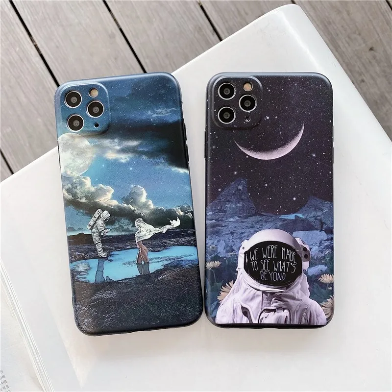 Simple Star Moon Astronaut Couple's Phone Cover Case For Iphone X 11 pro Xs Max Xr 10 8 7 Plus se 4.7 Luxury Soft Coque Fundas
Simple Star Moon Astronaut Couple's Phone Cover Case For Iphone X 11 pro Xs Max Xr 10 8 7 Plus se 4.7 Luxury Soft Coque Fundas