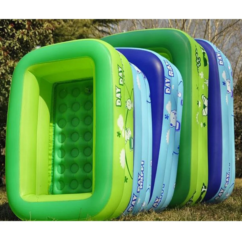 2pcs PVC Inflatable Pool Inflatable Swimming Pool Plaything Pool Bathtub Educational Plaything for Summer (Size S Swimming Pool