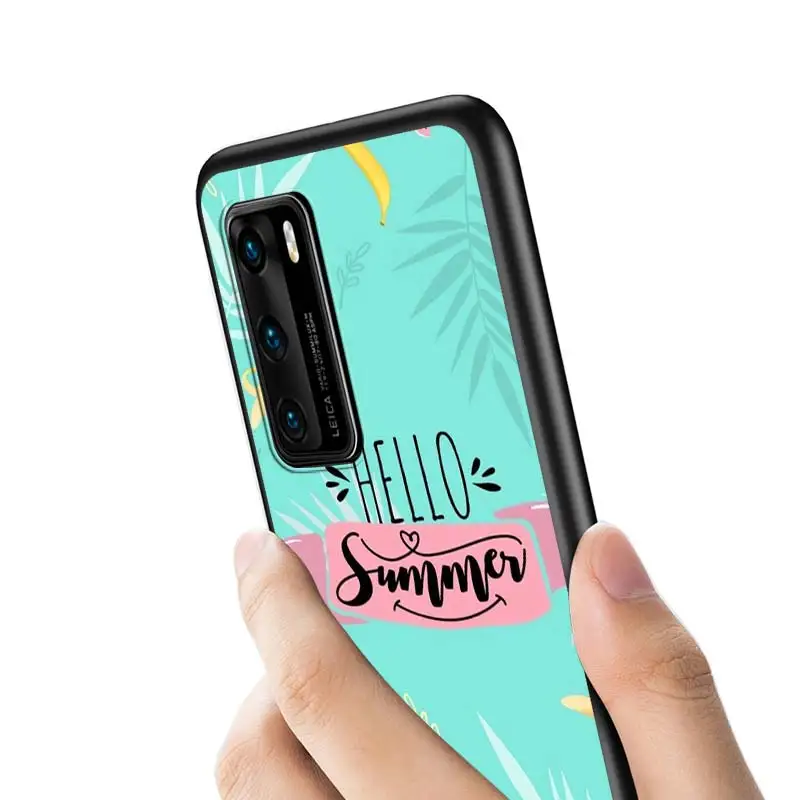 Hello Summer For Huawei P Smart Z S Plus 2020 2019 P40 P30 P20 Pro Lite E Plus 5G Lite Bright Black Matte Phone Case 
Hello Summer For Huawei P Smart Z S Plus 2020 2019 P40 P30 P20 Pro Lite E Plus 5G Lite Bright Black Matte Phone Case