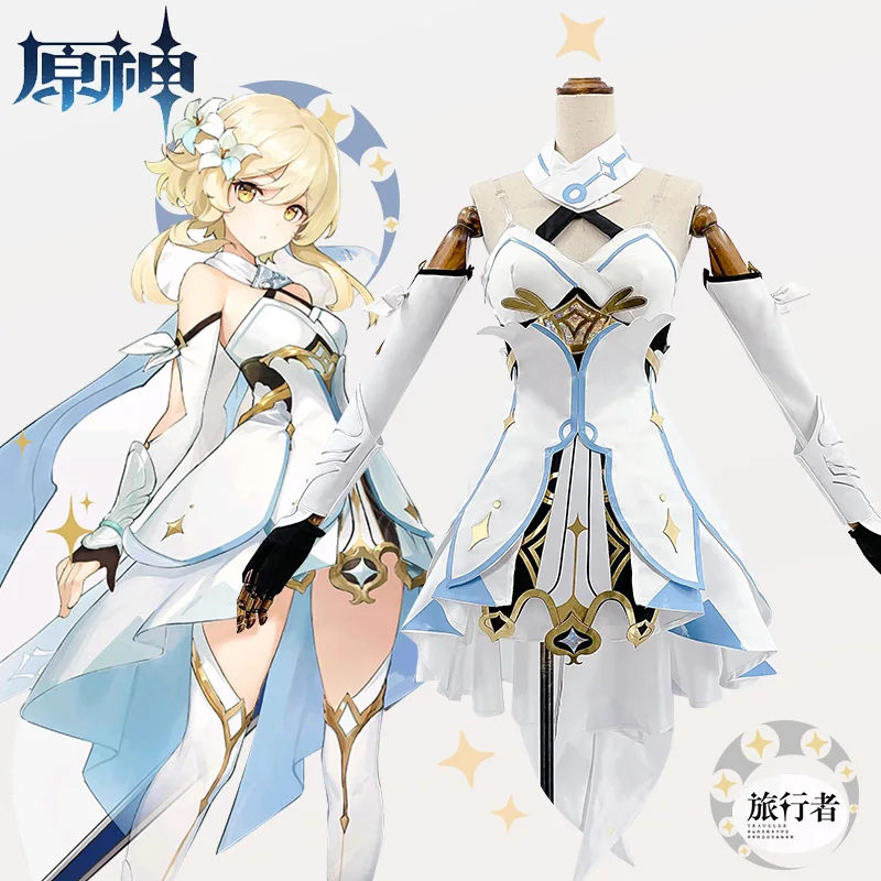 new Game Genshin Impact Lumine Traveler Anime Cosplay Costume Outfit Uniform Party Dress Halloween Men Women Carnival Full Set
new Game Genshin Impact Lumine Traveler Anime Cosplay Costume Outfit Uniform Party Dress Halloween Men Women Carnival Full Set