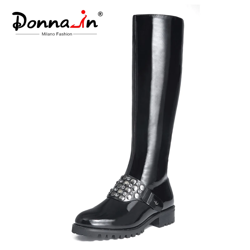 Donna-in/женские сапоги до колена на платформе из коровьей лакированной кожи; Женские зимние сапоги с круглым носком на среднем каблуке с закле...
Donna-in/женские сапоги до колена на платформе из коровьей лакированной кожи; Женские зимние сапоги с круглым носком на среднем каблуке с закле...