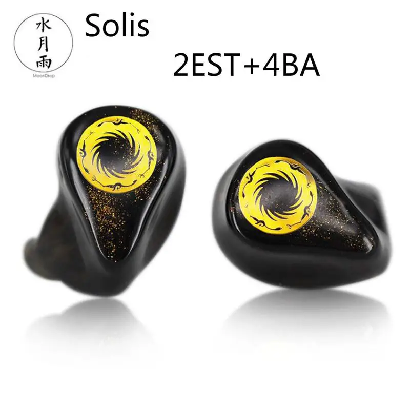 Наушники-вкладыши MoonDrop Solis 2EST + 4BA гибридные Hi-Fi наушники-вкладыши со съемным