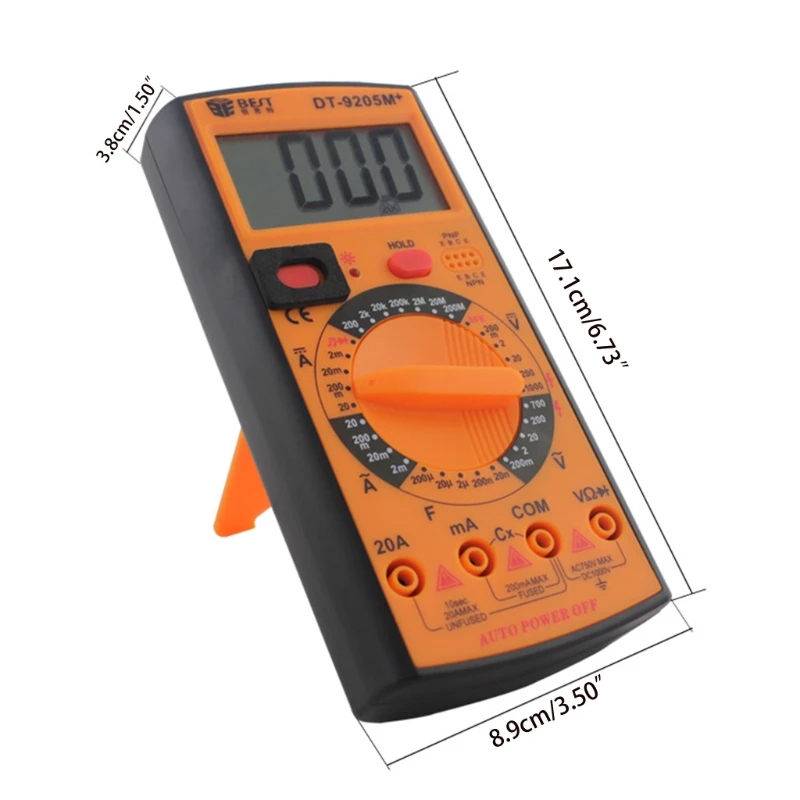 Portable Multimeter Voltage Tester Measuring AC/DC Voltage Current Capacitance Resistance 3 1/2 Digits Dispaly Meter
Portable Multimeter Voltage Tester Measuring AC/DC Voltage Current Capacitance Resistance 3 1/2 Digits Dispaly Meter
