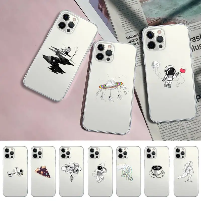 Cute Cartoon Astronaut Star Space Phone Case for iPhone 11 12 13 mini pro XS MAX 8 7 6 6S Plus X 5S SE 2020 XR case 
Cute Cartoon Astronaut Star Space Phone Case for iPhone 11 12 13 mini pro XS MAX 8 7 6 6S Plus X 5S SE 2020 XR case