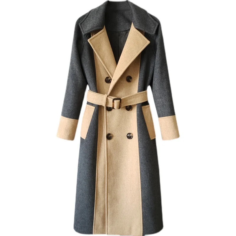 

Новое цветное шерстяное пальто выше колена, мужское зимнее Новое роскошное шерстяное длинное пальто в европейском стиле! S-6XL