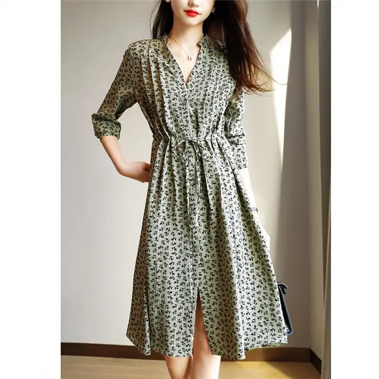 Women Spring Floral Chiffon Dress
Women Spring Floral Chiffon Dress