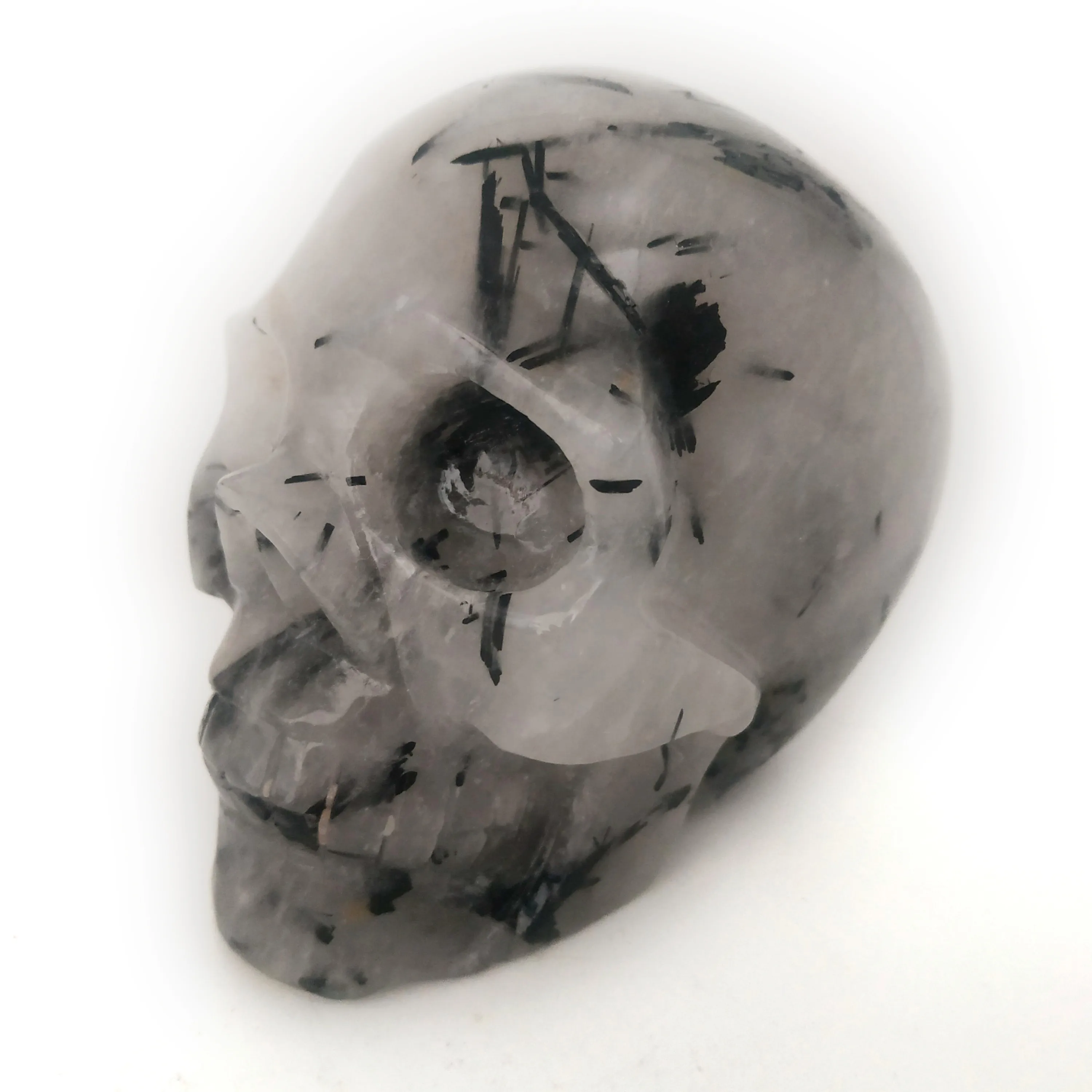 Natural Quartz Crystal Skull Black Tourmaline Skull Top Quality Crystal Healing Carvings Big Skull Home Decoration
Natural Quartz Crystal Skull Black Tourmaline Skull Top Quality Crystal Healing Carvings Big Skull Home Decoration