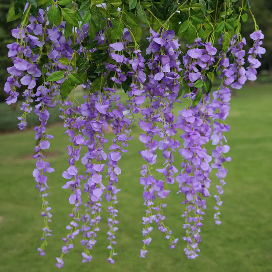 12 Pcs Artificial Wisteria Vine Plastic Faux Silk Flower Purple Garland Living Room Hotel Ceiling Flower Rattan Wedding Decor
12 Pcs Artificial Wisteria Vine Plastic Faux Silk Flower Purple Garland Living Room Hotel Ceiling Flower Rattan Wedding Decor