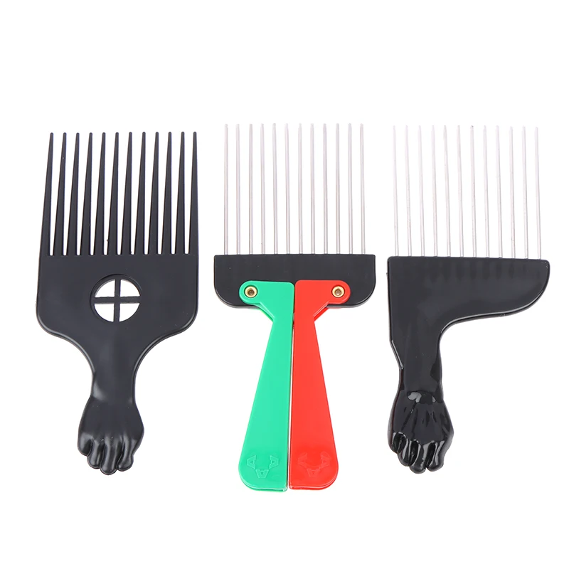 

Салон Применение черный металл-американском стиле Палочки расчески для волос афро гребень для волос для парикмахерский инструмент для укл...