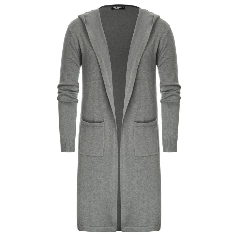 Long Coats Men Knee Length Sweater Cardigan With Pockets Open Front Hooded Knitwear Stretch Soft Comfortable Knit Jumpers Male
Long Coats Men Knee Length Sweater Cardigan With Pockets Open Front Hooded Knitwear Stretch Soft Comfortable Knit Jumpers Male