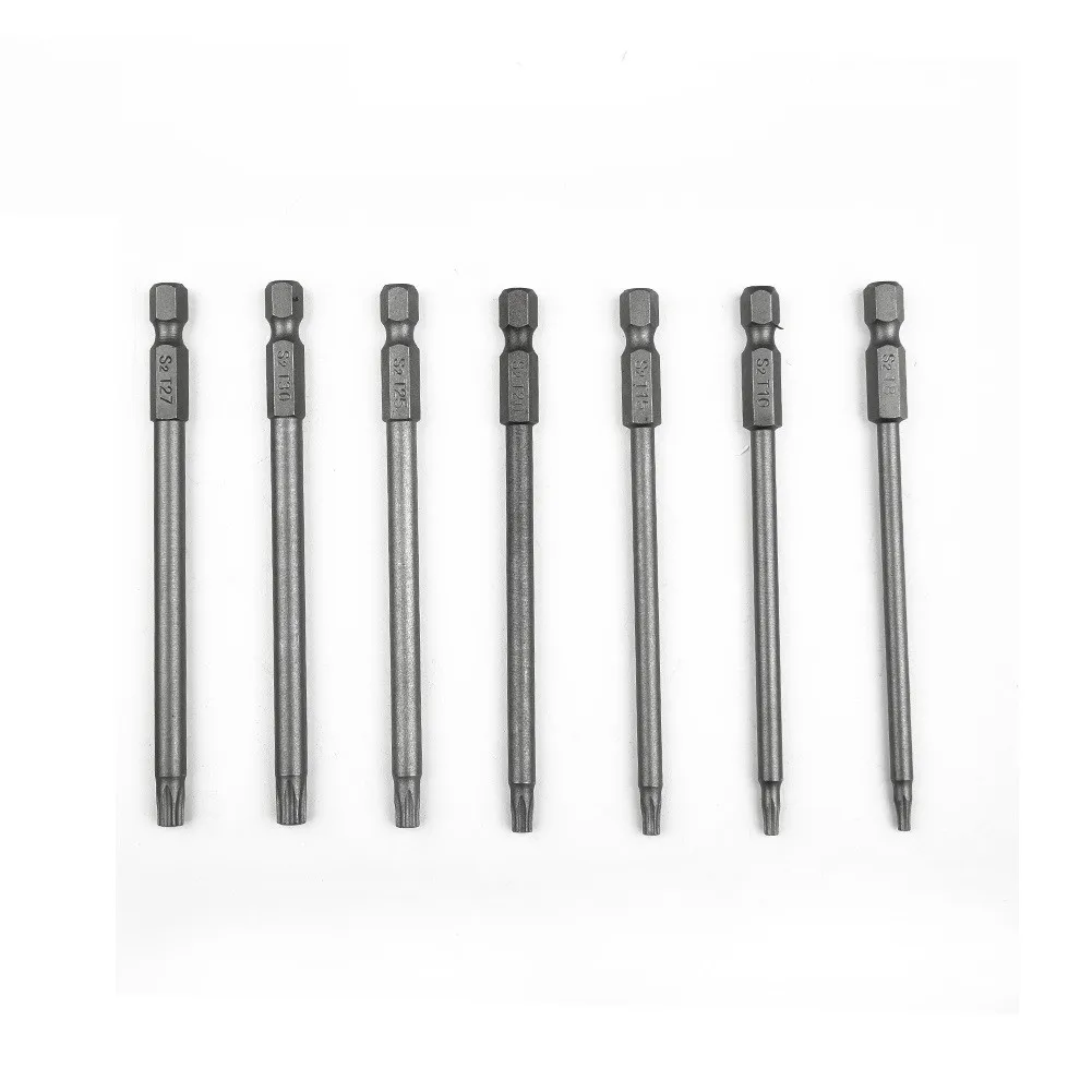 7PCS Torx Screwdriver Bit Set 100MM Extra Long Hex Magnetic Head T8 -T30 Screwdrivers Tools T8, T10, T15, T20, T25, T27, T30
7PCS Torx Screwdriver Bit Set 100MM Extra Long Hex Magnetic Head T8 -T30 Screwdrivers Tools T8, T10, T15, T20, T25, T27, T30