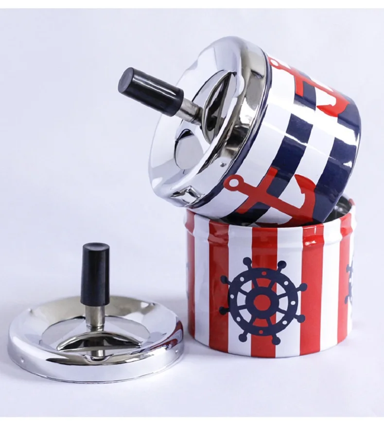 Push Down Windproof Exquisite Metal Ashtray Nostalgic Rotation Function Spinning Stainless Steel Round Ashtray Office Hotel
Push Down Windproof Exquisite Metal Ashtray Nostalgic Rotation Function Spinning Stainless Steel Round Ashtray Office Hotel