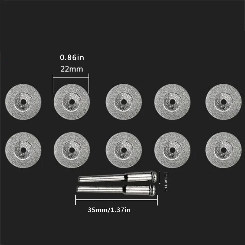 10pcs 22mm Carbon Steel Grinding Circular Saw Cutting Disc Dremel Rotary Tool Diamond Dremel Accessories with 2pcs Mandrel
10pcs 22mm Carbon Steel Grinding Circular Saw Cutting Disc Dremel Rotary Tool Diamond Dremel Accessories with 2pcs Mandrel