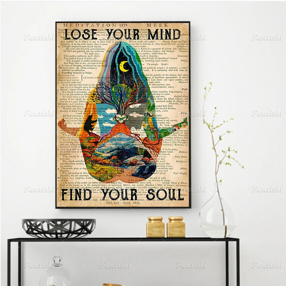 Hippie Yoga Lose Your Mind Find Your Soul Print Art Poster Painting Retro Wall Art Canvas Modular Picture Home Living Room Decor
Hippie Yoga Lose Your Mind Find Your Soul Print Art Poster Painting Retro Wall Art Canvas Modular Picture Home Living Room Decor