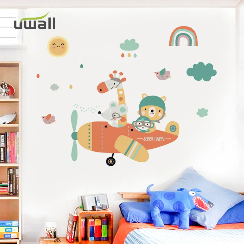 Cartoon Animal Pilot Wall Stickers For Kids Room Wall Decoration Baby Bedroom Decor Home Decor Living Room Self-adhesive Sticker
Cartoon Animal Pilot Wall Stickers For Kids Room Wall Decoration Baby Bedroom Decor Home Decor Living Room Self-adhesive Sticker