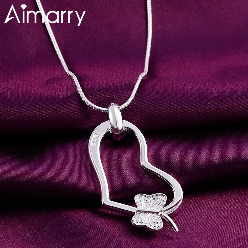 Aimarry 925 Sterling Silver Butterfly Love Heart Pendant Snake Chain Necklace For Women Wedding Party Gifts Fashion Jewelry
Aimarry 925 Sterling Silver Butterfly Love Heart Pendant Snake Chain Necklace For Women Wedding Party Gifts Fashion Jewelry