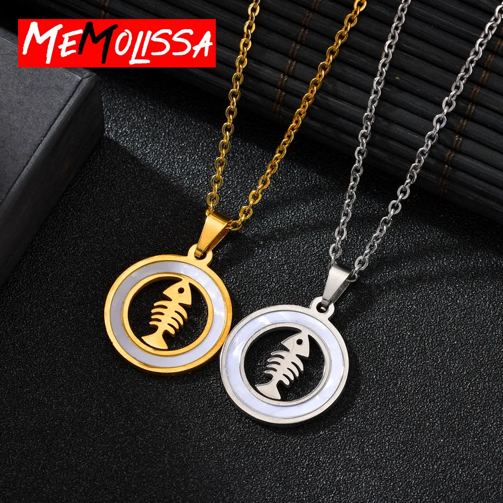 Stainless Steel Metal Fish Choker Necklace Jewelry Men Handmade Shell Pendant Necklaces Women Best Friend Gift
Stainless Steel Metal Fish Choker Necklace Jewelry Men Handmade Shell Pendant Necklaces Women Best Friend Gift